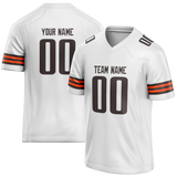 Custom White & Brown Colors Design Sports Football Jersey