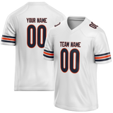 Custom White & Orange Colors Design Sports Football Jersey