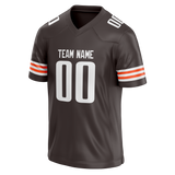 Custom Brown & White Colors Design Sports Football Jersey FT01CB030702