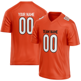 Custom Orange & White Colors Design Sports Football Jersey