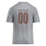 Custom Silver & Gray Colors Design Sports Football Jersey FT01CB040403