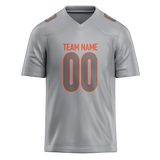 Custom Silver & Gray Colors Design Sports Football Jersey FT01CB040403