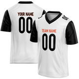 Custom White & Black Colors Design Sports Football Jersey FT01CB050201