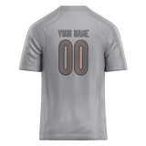 Custom Silver & Gray Colors Design Sports Football Jersey FT01CB060403