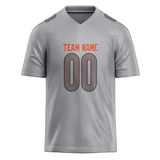 Custom Silver & Gray Colors Design Sports Football Jersey FT01CB060403