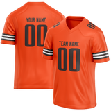 Custom Orange & Brown Colors Design Sports Football Jersey