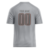 Custom Silver & Gray Colors Design Sports Football Jersey FT01CB070403