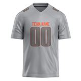 Custom Silver & Gray Colors Design Sports Football Jersey FT01CB070403