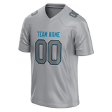 Custom Silver & Gray Colors Design Sports Football Jersey FT01CP040403