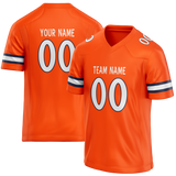 Custom Orange & White Colors Design Sports Football Jersey