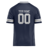 Custom Navy Blue & White Colors Design Sports Football Jersey FT01DC011802