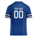 Custom Royal Blue & White Colors Design Sports Football Jersey FT01DC061902