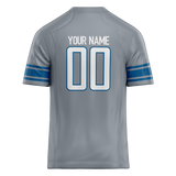 Custom Silver & Blue Colors Design Sports Football Jersey FT01DL030420