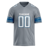 Custom Silver & Blue Colors Design Sports Football Jersey FT01DL030420