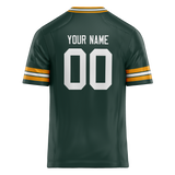 Custom Kelly Green & Gold Colors Design Sports Football Jersey FT01GBP011513