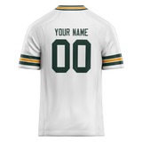 Custom White & Kelly Green Colors Design Sports Football Jersey FT01GBP020215