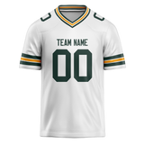 Custom White & Kelly Green Colors Design Sports Football Jersey FT01GBP020215