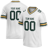 Custom White & Kelly Green Colors Design Sports Football Jersey FT01GBP020215