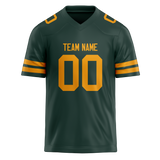 Custom Kelly Green & Gold Colors Design Sports Football Jersey FT01GBP031513