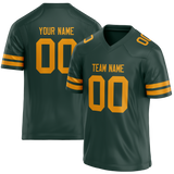 Custom Kelly Green & Gold Colors Design Sports Football Jersey