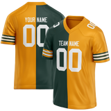 Custom Kelly Green & Gold Colors Design Sports Football Jersey FT01GBP041513