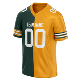 Custom Kelly Green & Gold Colors Design Sports Football Jersey FT01GBP041513