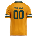 Custom Gold & Kelly Green Colors Design Sports Football Jersey FT01GBP051315