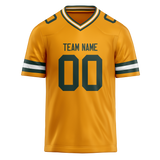 Custom Gold & Kelly Green Colors Design Sports Football Jersey FT01GBP051315