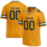 Custom Gold & Kelly Green Colors Design Sports Football Jersey FT01GBP051315