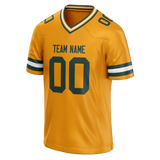 Custom Gold & Kelly Green Colors Design Sports Football Jersey FT01GBP051315