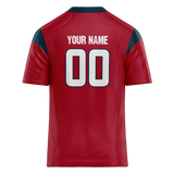 Custom Maroon & Navy Blue Colors Design Sports Football Jersey FT01HT010818