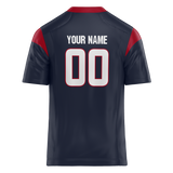 Custom Navy Blue & Maroon Colors Design Sports Football Jersey FT01HT021808