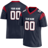 Custom Navy Blue & Maroon Colors Design Sports Football Jersey FT01HT021808