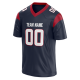 Custom Navy Blue & Maroon Colors Design Sports Football Jersey FT01HT021808