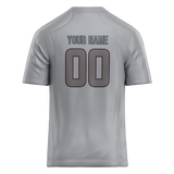 Custom Silver & Gray Colors Design Sports Football Jersey FT01HT040403