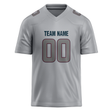 Custom Silver & Gray Colors Design Sports Football Jersey FT01HT040403