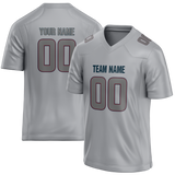 Custom Silver & Gray Colors Design Sports Football Jersey FT01HT040403