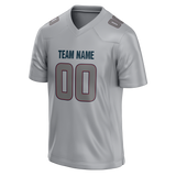 Custom Silver & Gray Colors Design Sports Football Jersey FT01HT040403