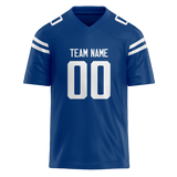 Custom Royal Blue & White Colors Design Sports Football Jersey FT01IC011902