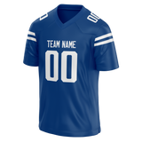 Custom Royal Blue & White Colors Design Sports Football Jersey FT01IC011902