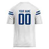 Custom White & Royal Blue Colors Design Sports Football Jersey FT01IC020219