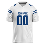 Custom White & Royal Blue Colors Design Sports Football Jersey FT01IC020219