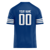 Custom Royal Blue & White Colors Design Sports Football Jersey FT01IC031902