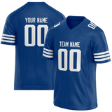 Custom Royal Blue & White Colors Design Sports Football Jersey FT01IC031902