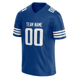 Custom Royal Blue & White Colors Design Sports Football Jersey FT01IC031902