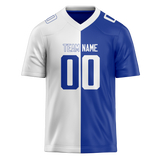 Custom Royal Blue & White Colors Design Sports Football Jersey FT01IC041902