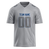 Custom Silver & Gray Colors Design Sports Football Jersey FT01IC060403