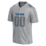 Custom Silver & Gray Colors Design Sports Football Jersey FT01IC060403