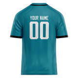 Custom Dark Aqua & White Colors Design Sports Football Jersey FT01JJ011602