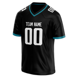 Custom Black & Dark Aqua Colors Design Sports Football Jersey FT01JJ020116